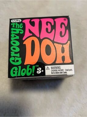 Schylling NEE DOH Glob! Toy Box - Black with Pink, Orangey & Green Lettering